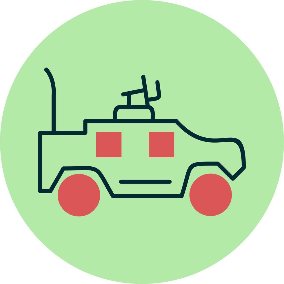 icono de vector de vehículo militar