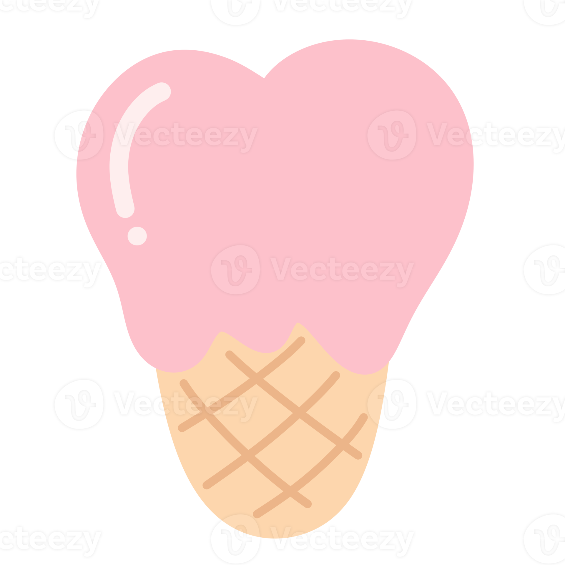 Love heart ice cream icon. 18817016 PNG