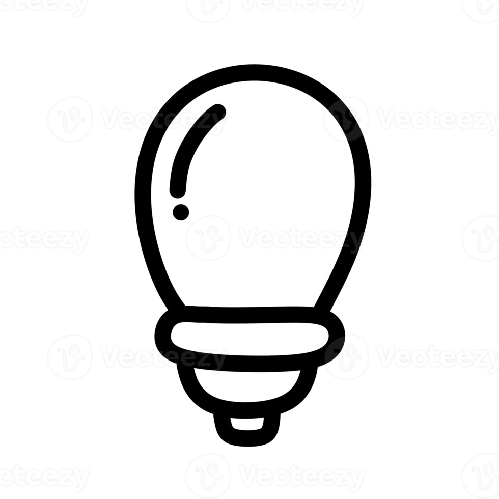 Light bulb outline icon. 18817065 PNG