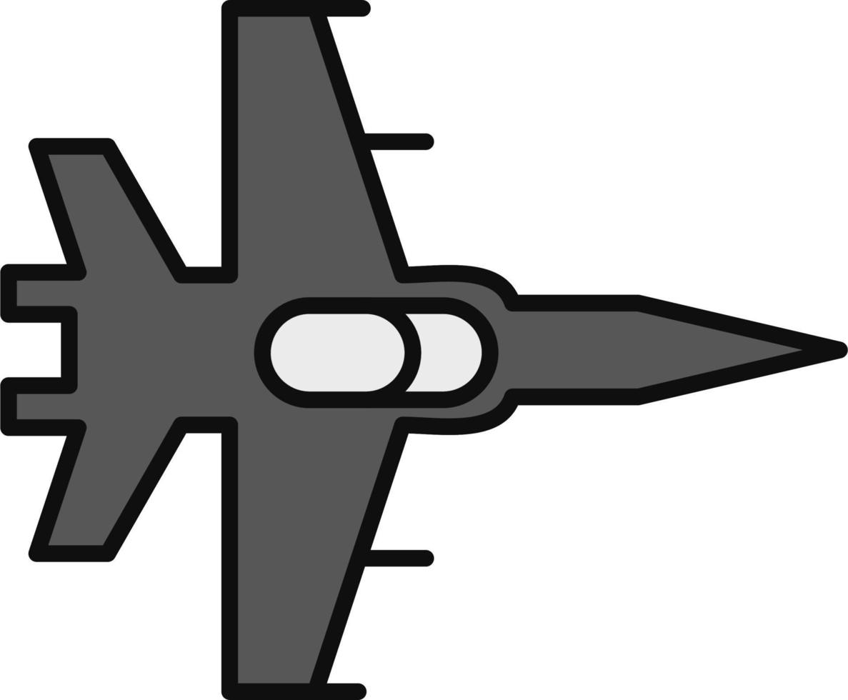 icono de vector de avión de combate