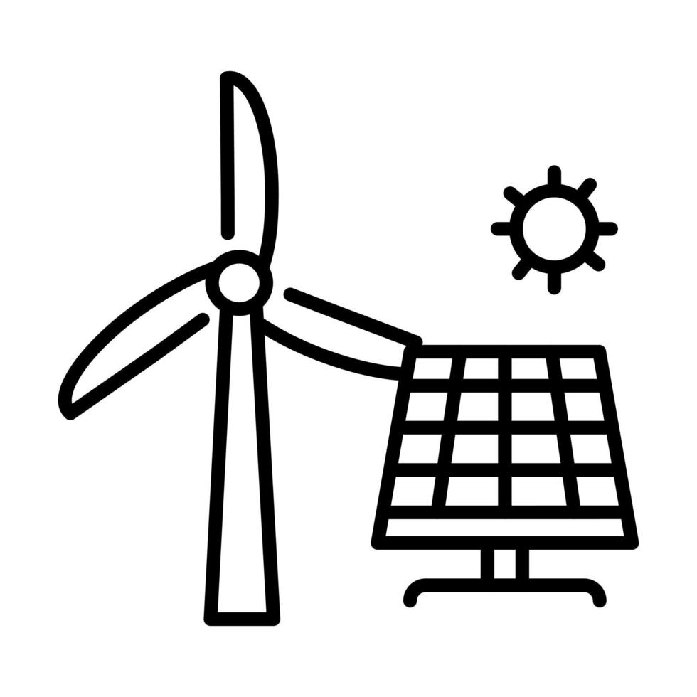 icono de vector de energía renovable