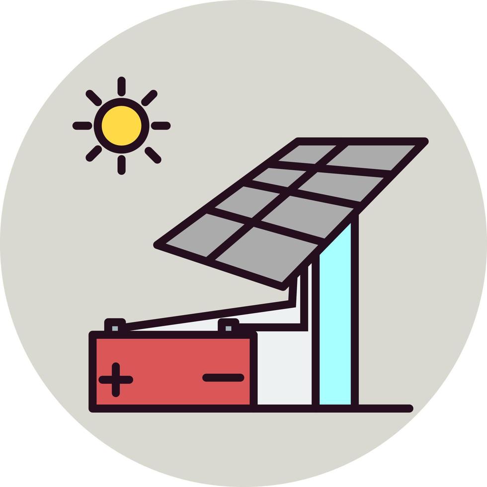 icono de vector de energía solar