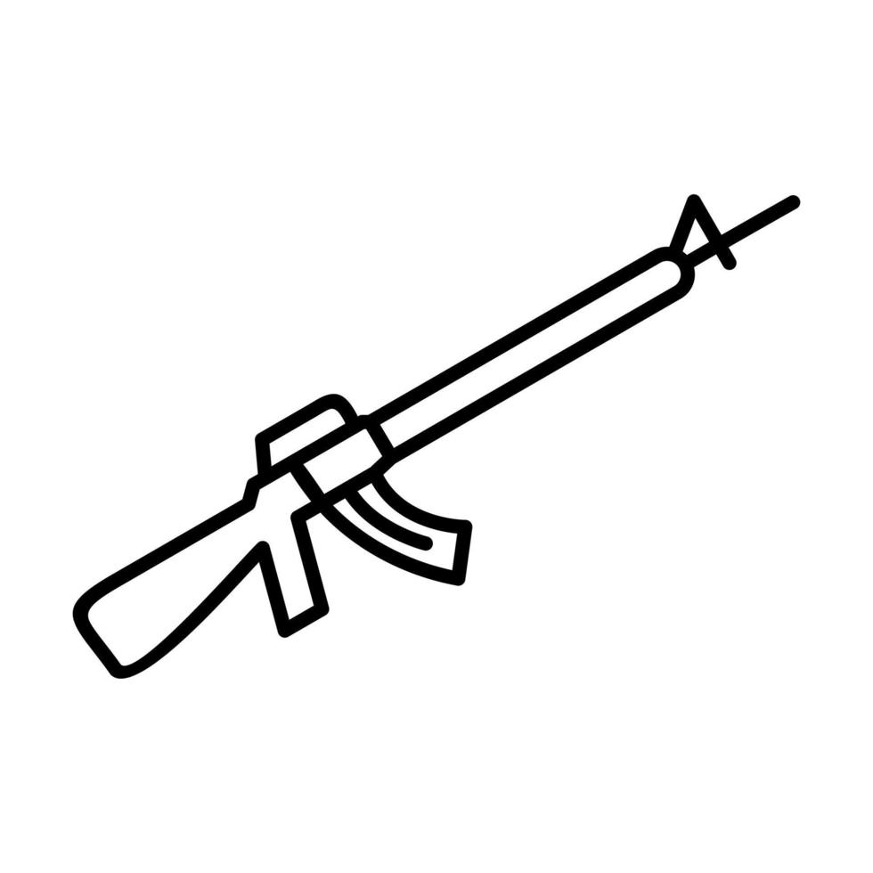 icono de vector de rifle de asalto