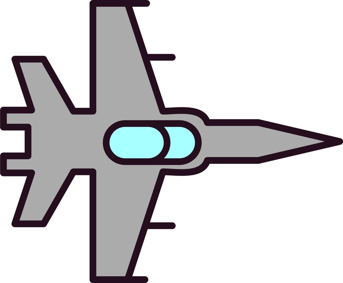 icono de vector de avión de combate