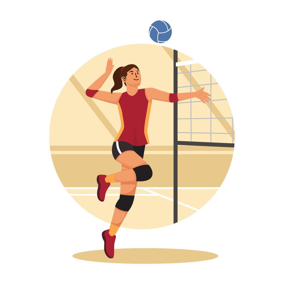 Female Volleyball Player vector
