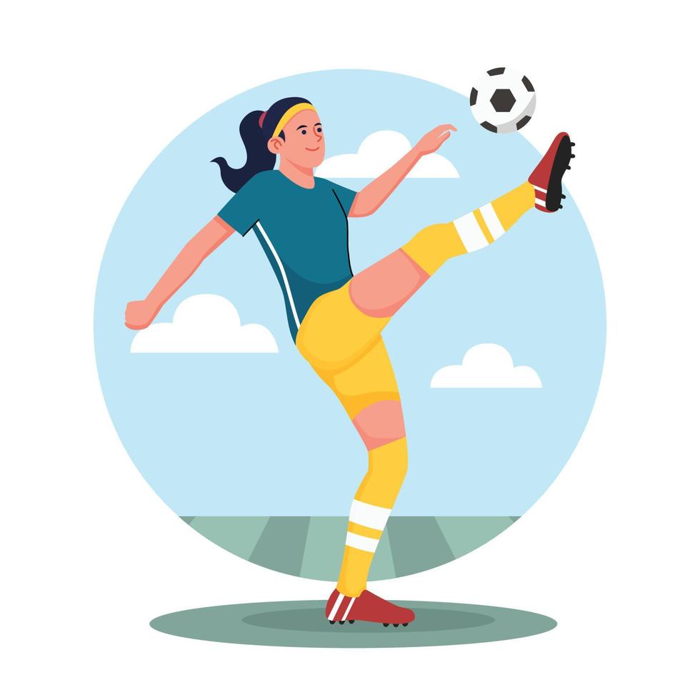 Female Soccer Player vector