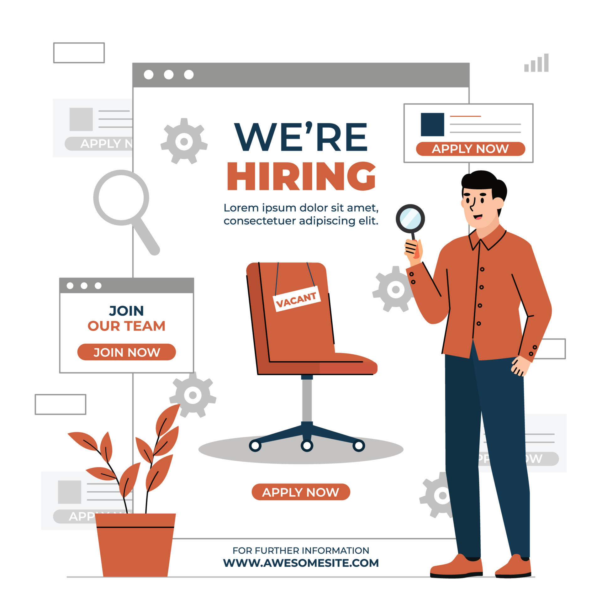 Job Vacancy Poster Template 18817386 Vector Art at Vecteezy