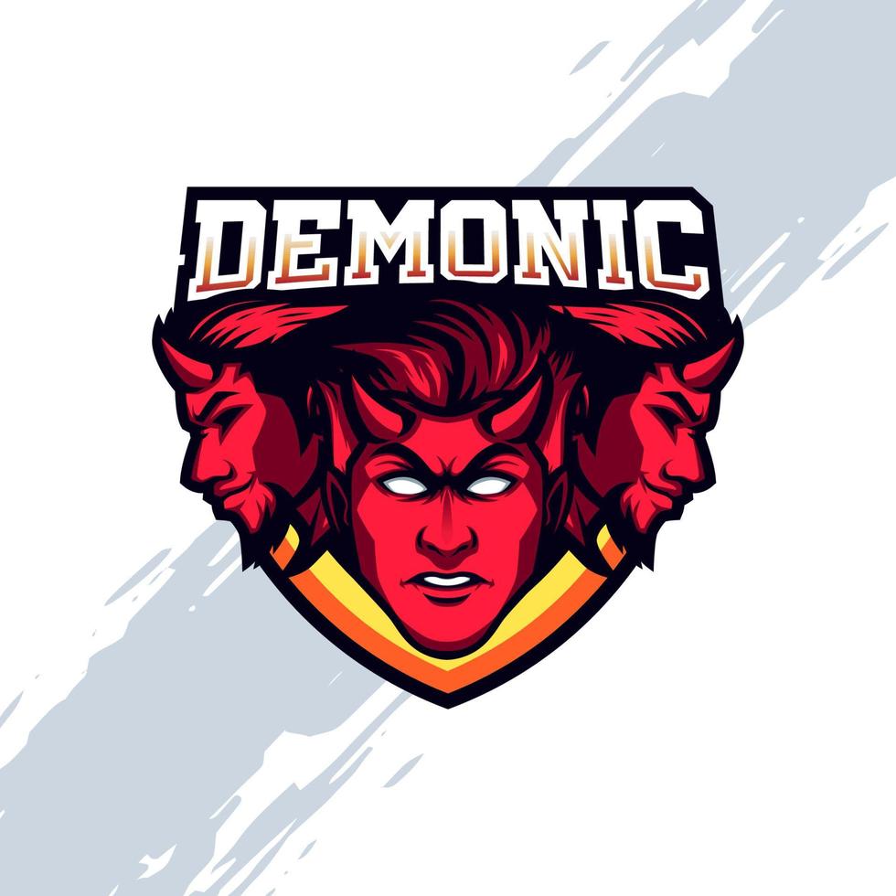 Red Demon Hell Mascot Gaming vector
