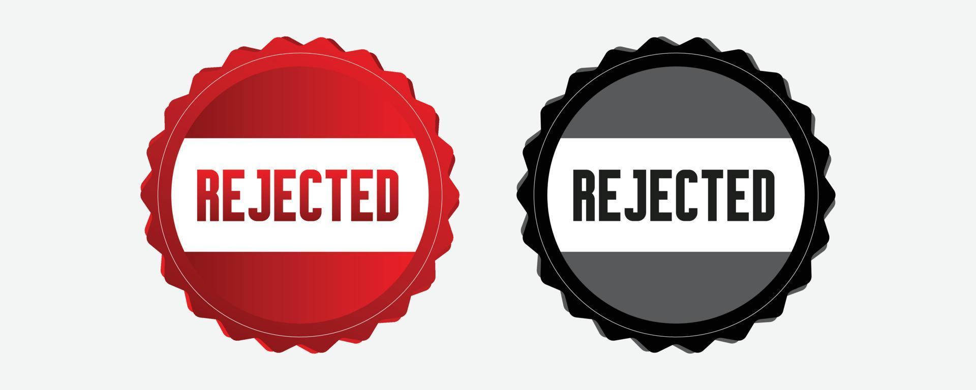 Rejected red square grunge stamp on white background, Rejected Rubber Stamp. Rejected Rubber Grunge Stamp Seal Vector Illustration - Vector