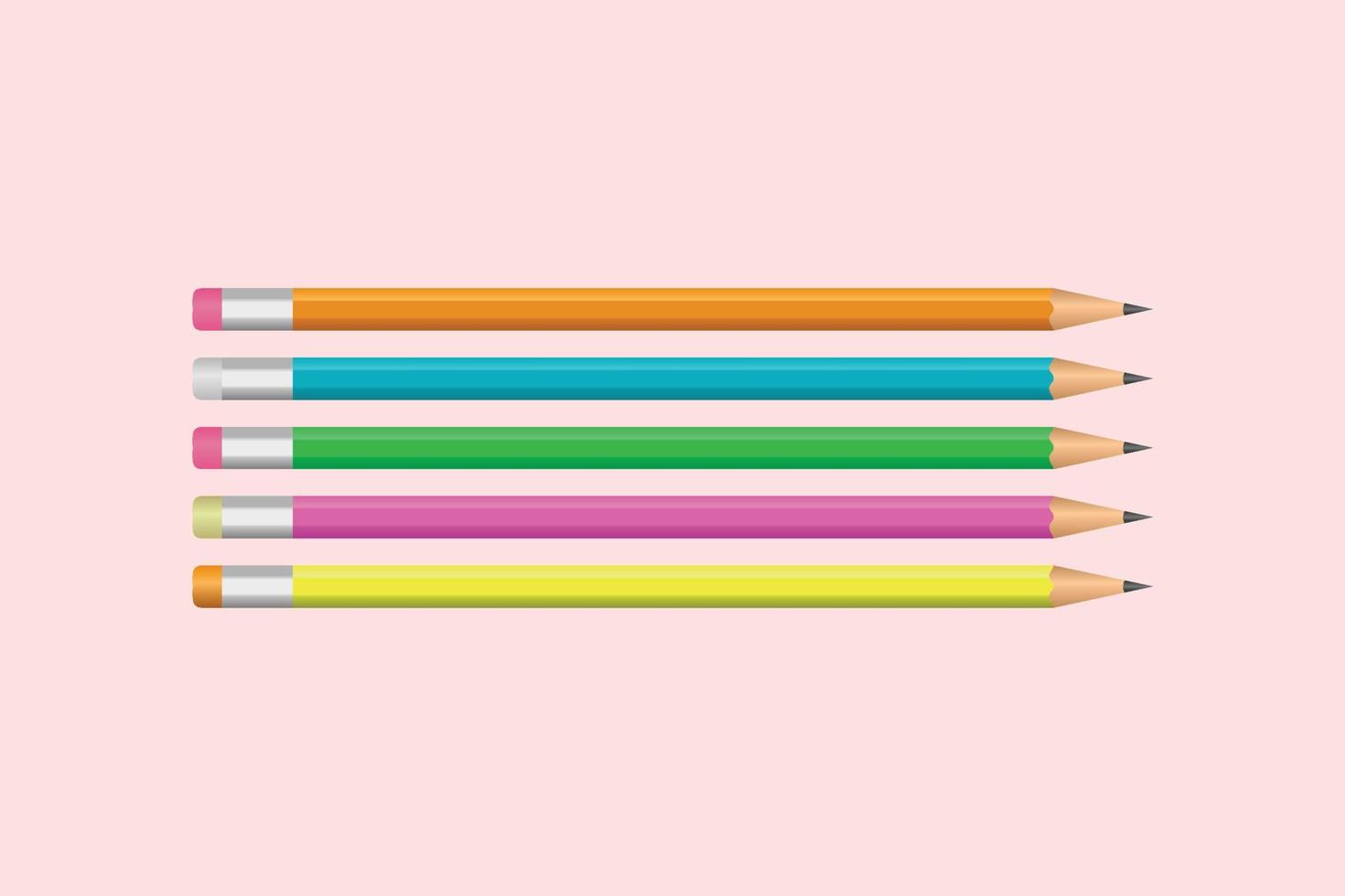 Pencils premium vector illustration
