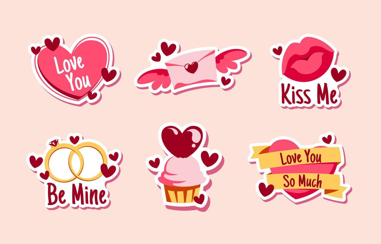 Love Sticker for Valentine's Day vector