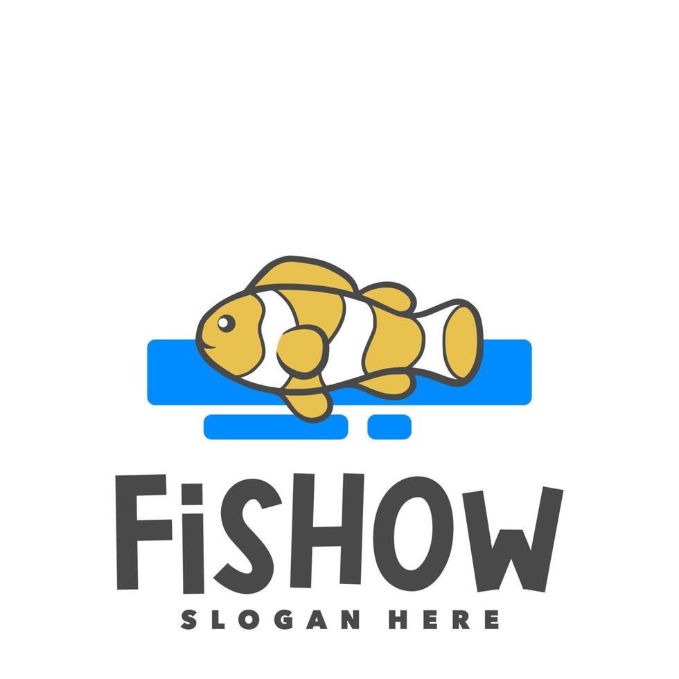 Fish clown mascot vector
