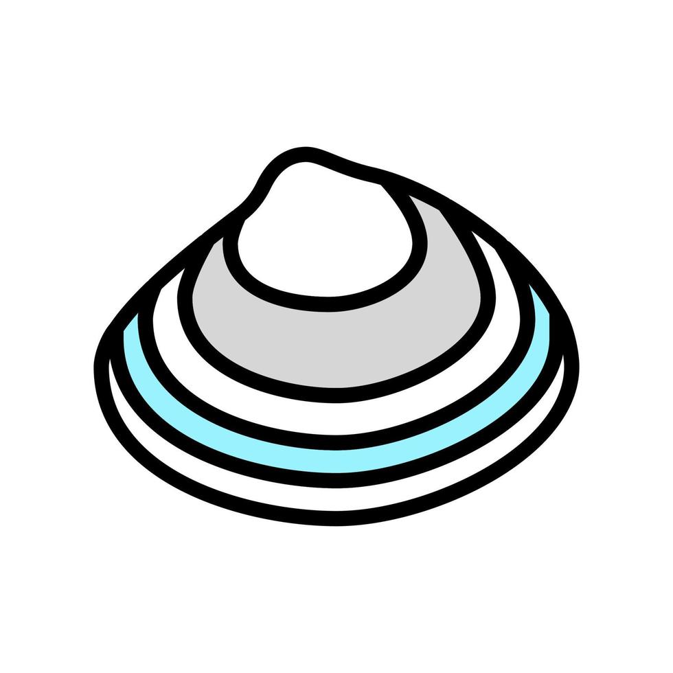 ilustración de vector de icono de color de almeja de surf