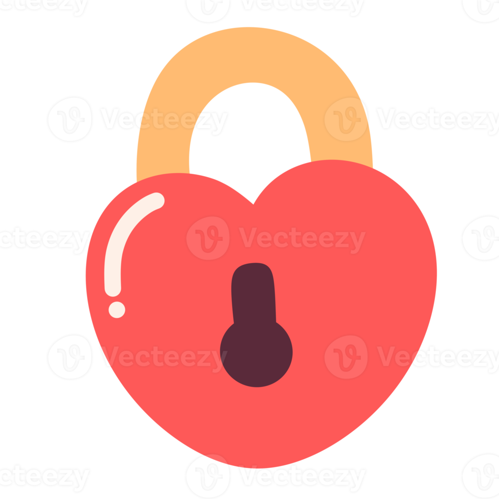 Love heart with lock icon. png