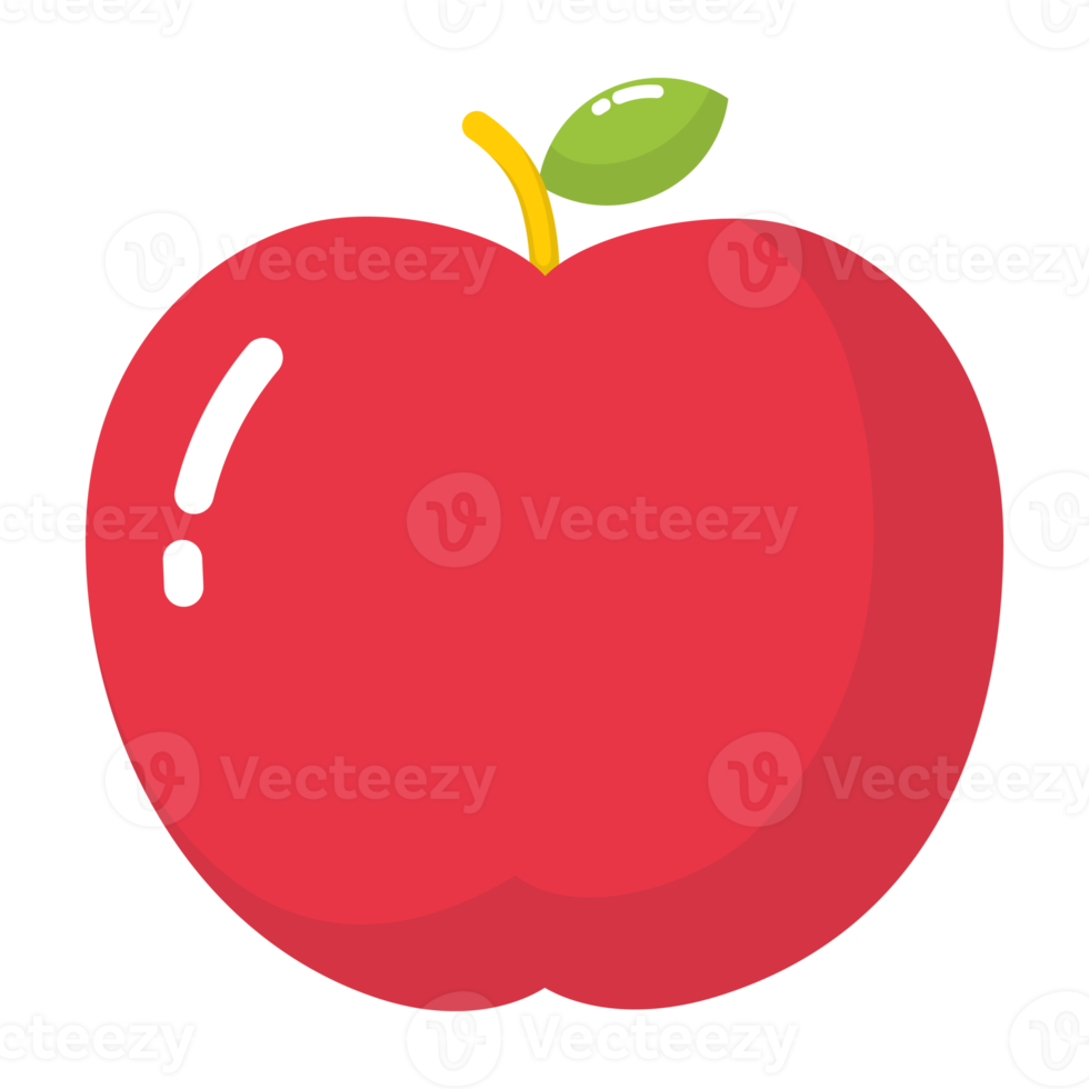 Red apple, fruit icon. png