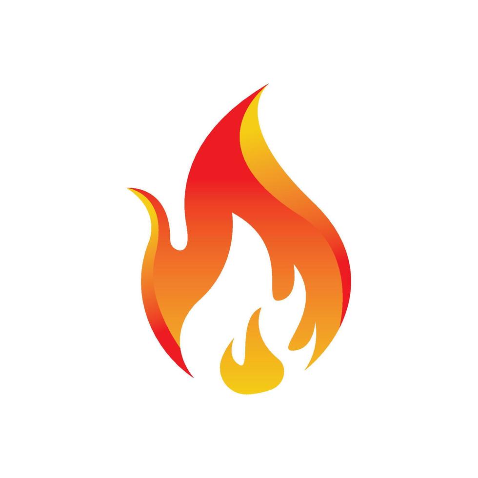 Fire logo design illustration and fire symbol vector