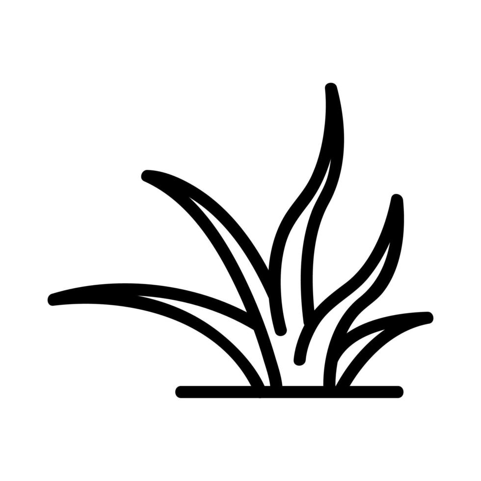 botanical field icon vector outline illustration