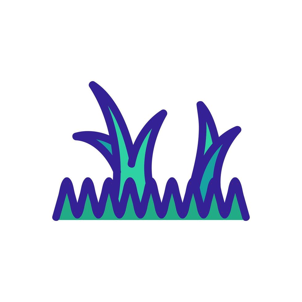 ecological botanical grass icon vector outline illustration