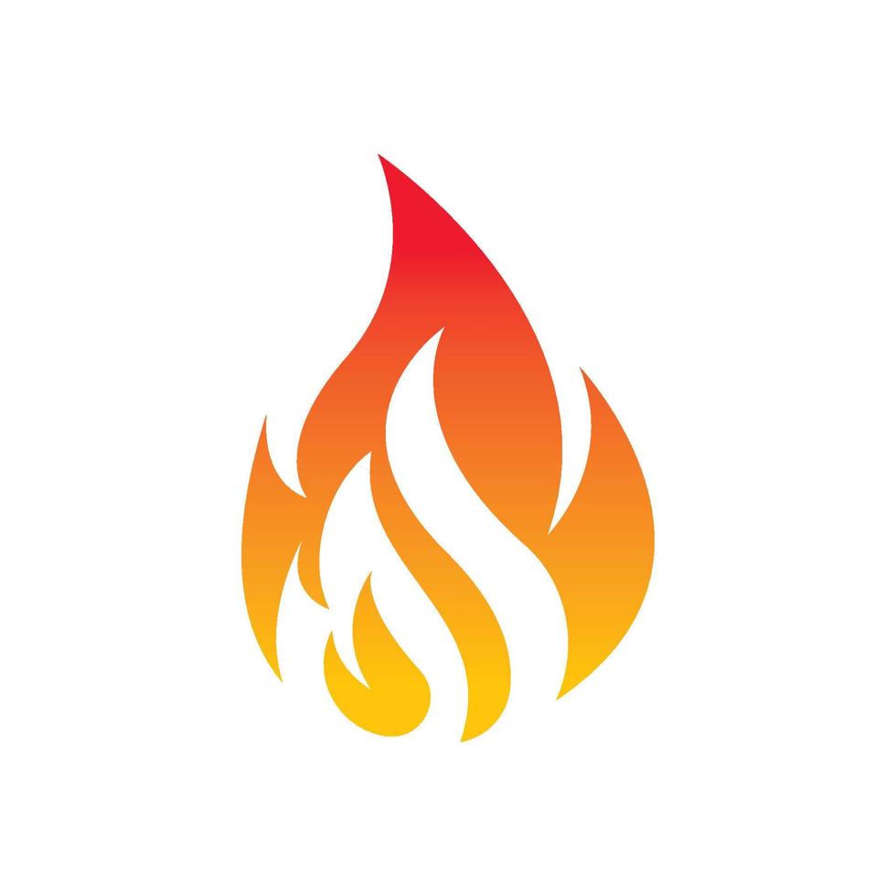 Fire logo design illustration and fire symbol vector