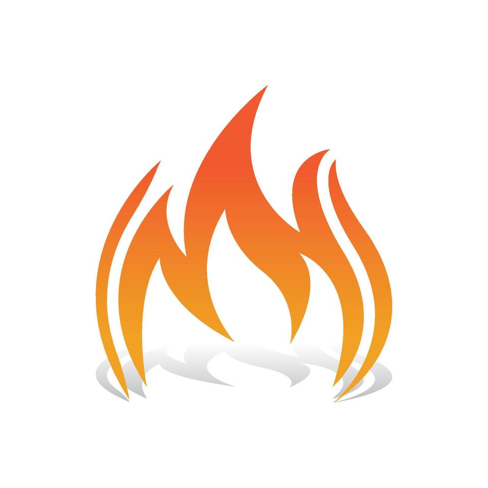 Fire logo design illustration and fire symbol vector