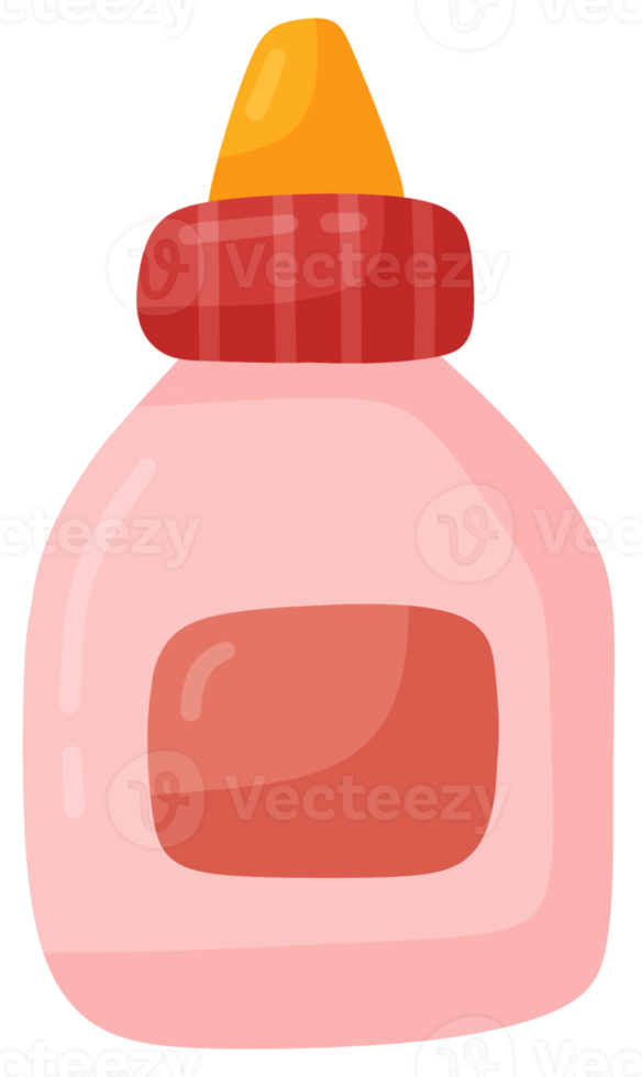 Glue pink tube icon cartoon png