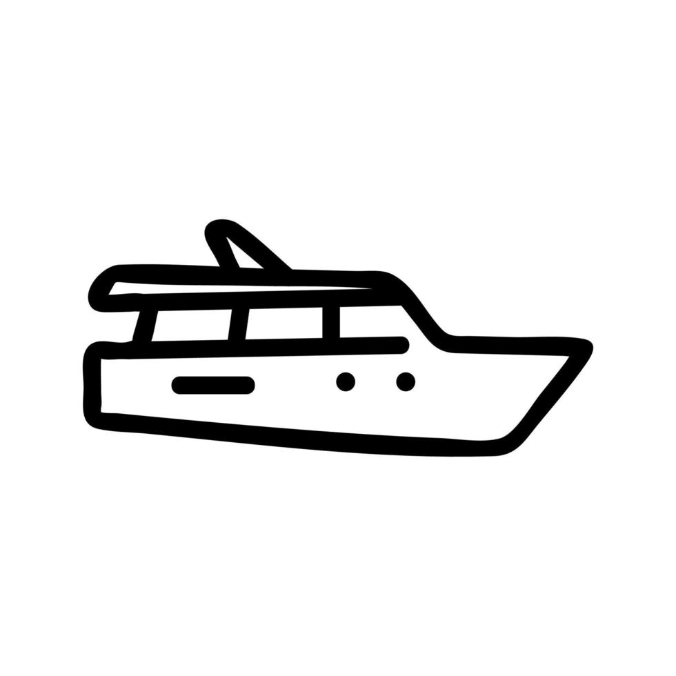 yacht icon vector. Isolated contour symbol illustration vector