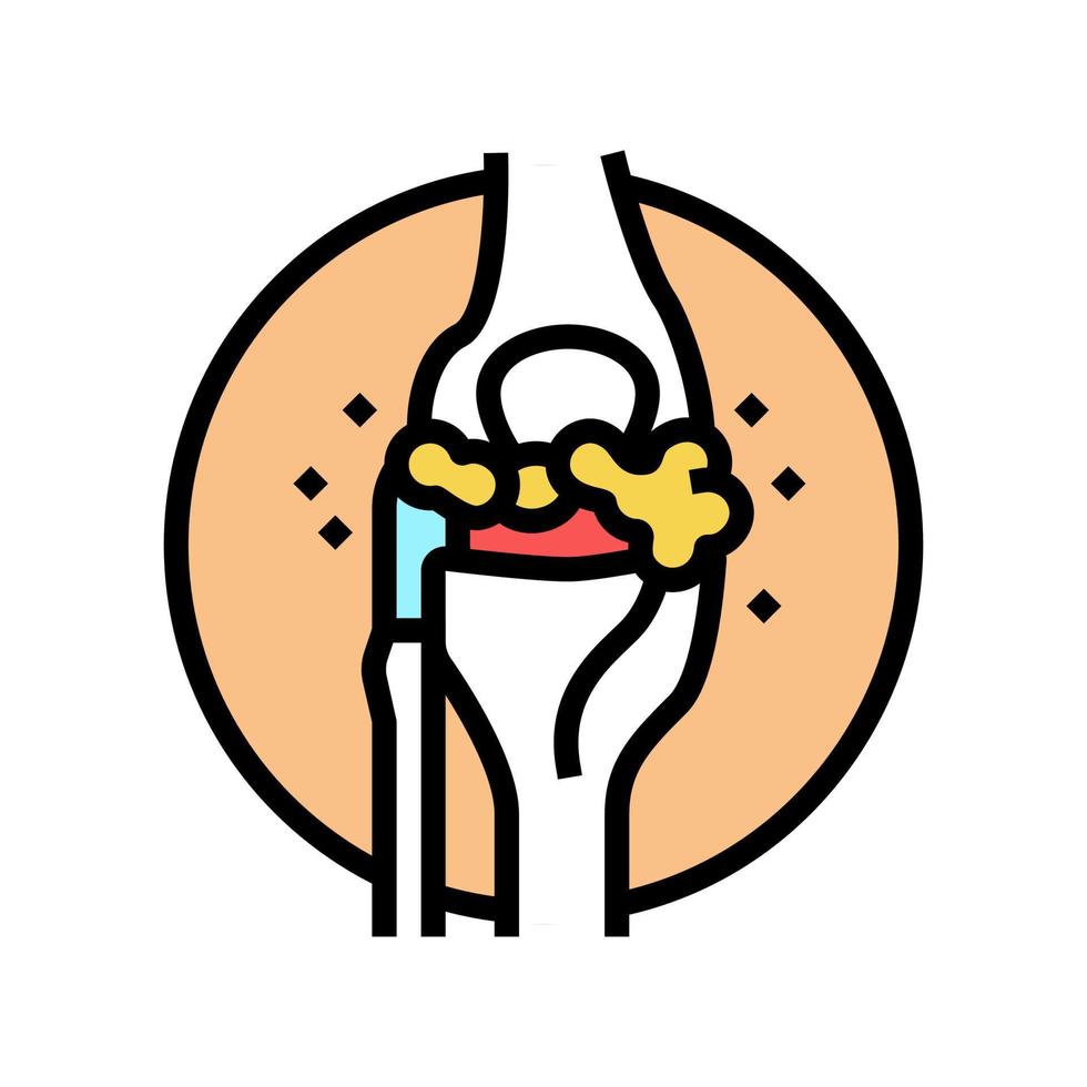 lumps around joints color icon vector illustration