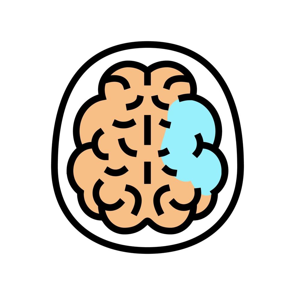 mind health problem color icon vector illustration
