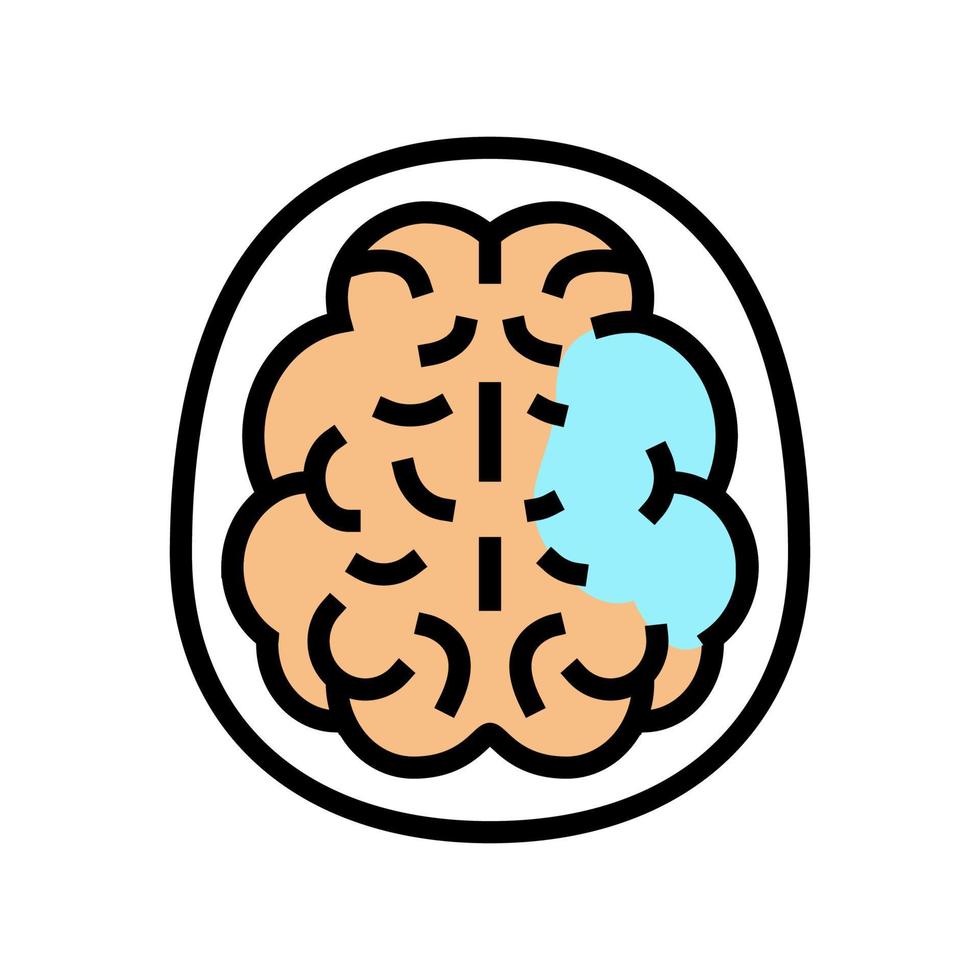 ilustración de vector de icono de color de problema de salud mental