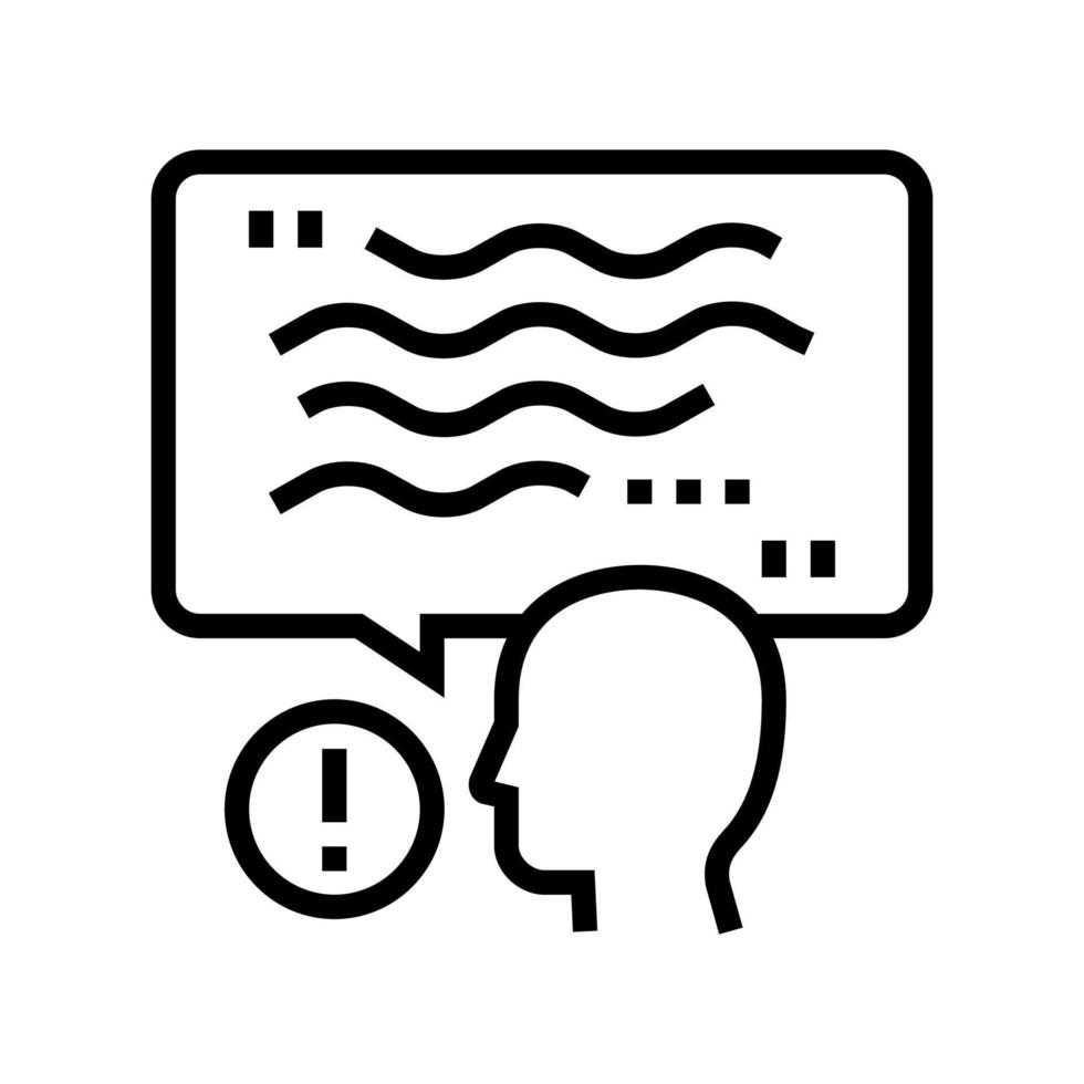 talk stroke line icon vector illustration