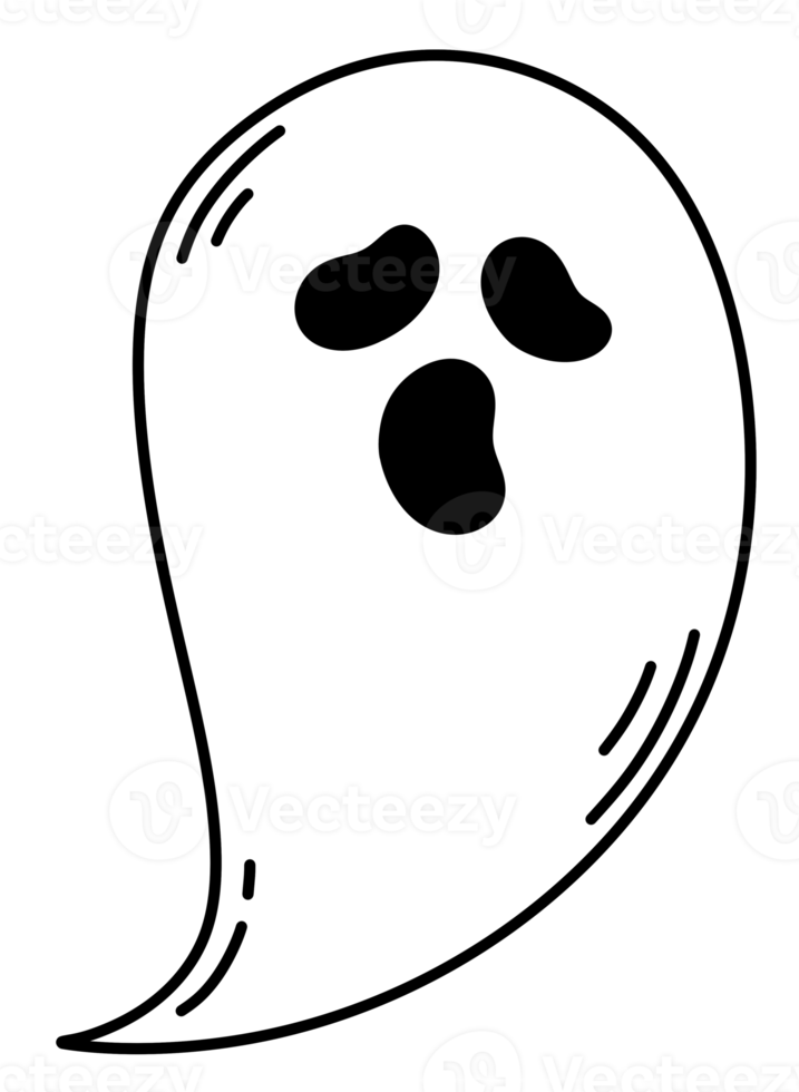 dibujos animados de icono de fantasma de Halloween. png