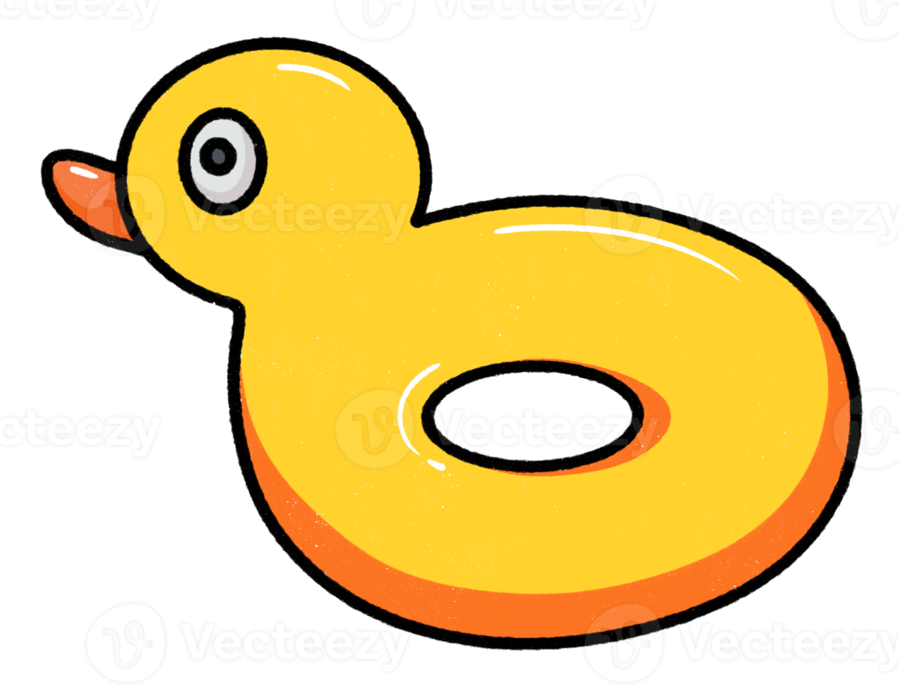 Inflatable balloon or lifebuoy in shape duck png