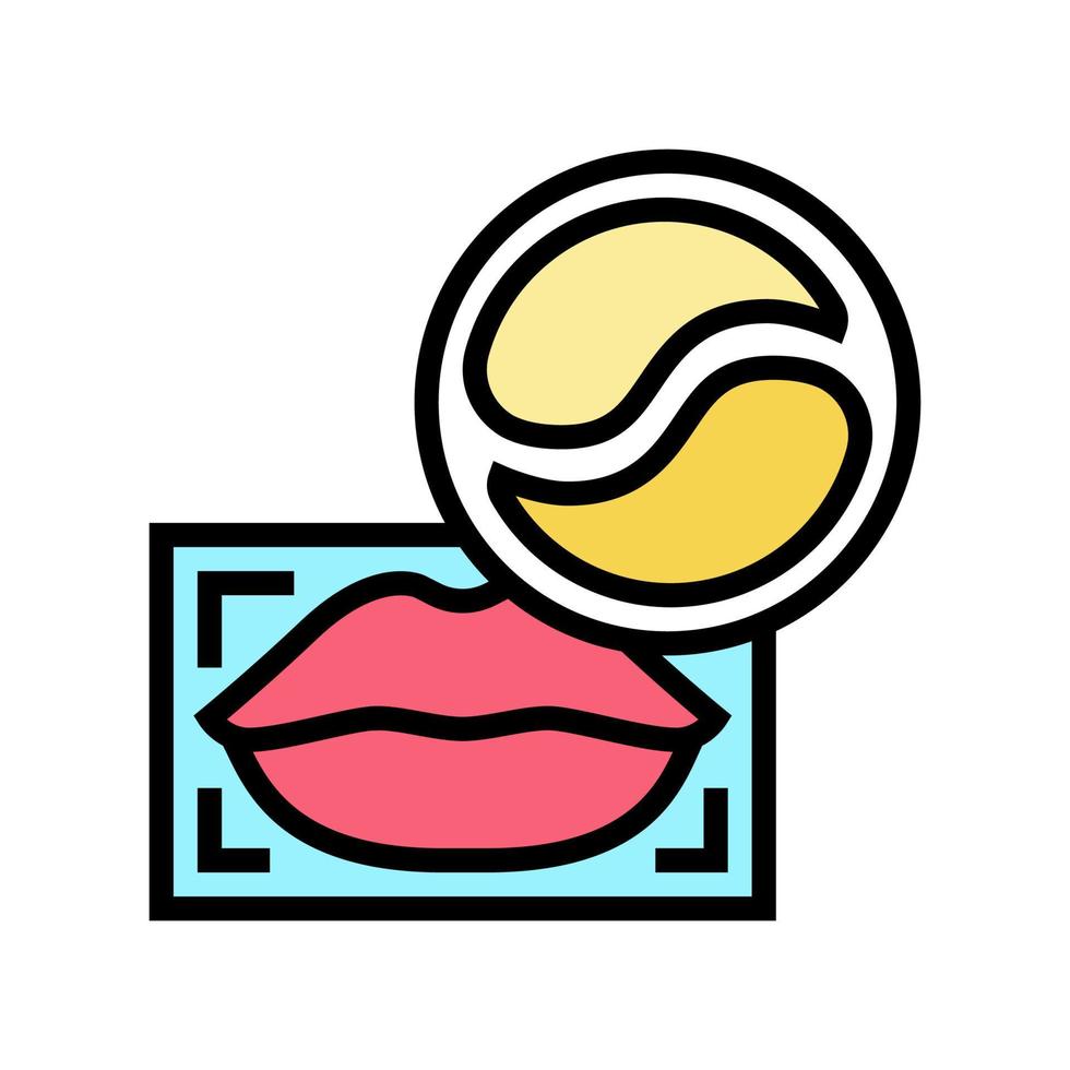 eye and lip patches package color icon vector illustration