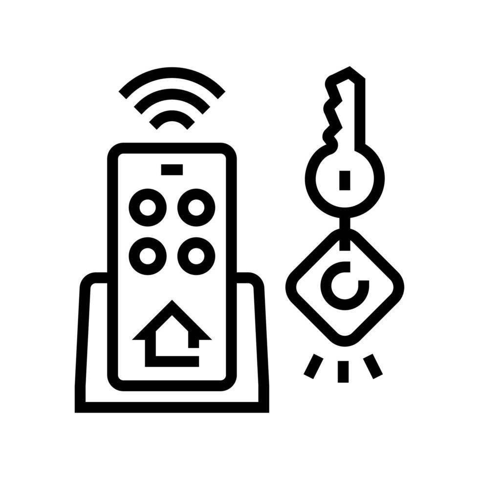 key finder line icon vector illustration