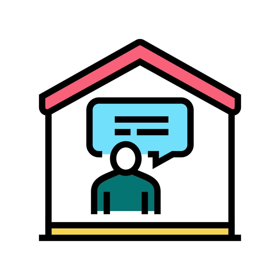 talking and communication color icon vector illustration