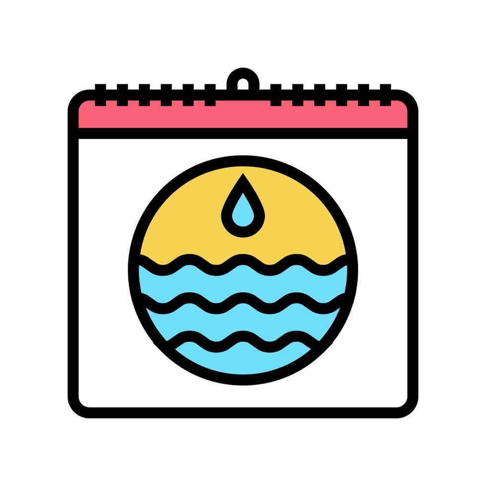 ilustración de vector de icono de color de día mundial del agua