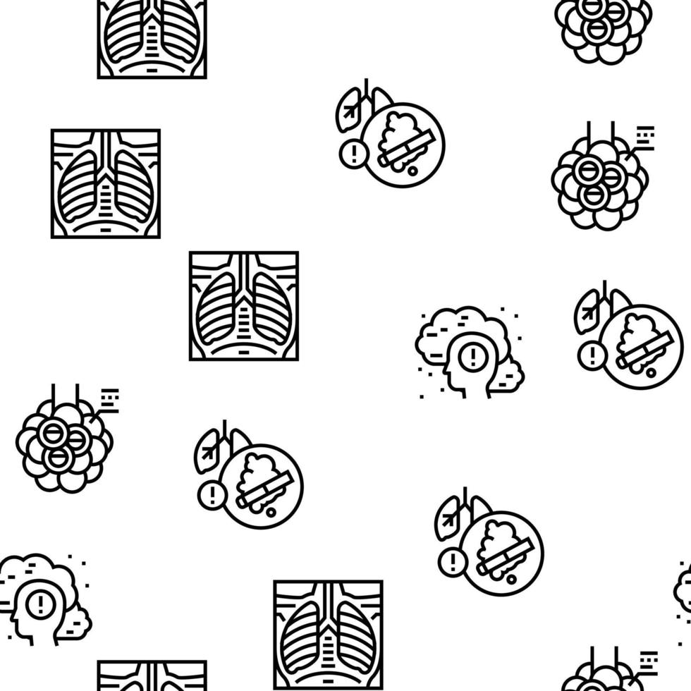 Respiratory Disease Vector Seamless Pattern