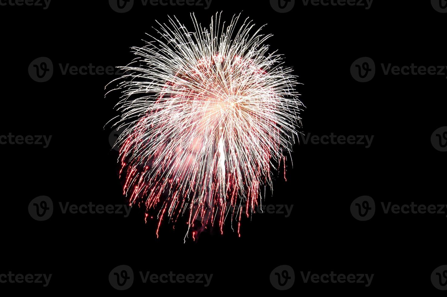 Celebratory big circle fireworks on a black background. Bright and colorful illustration for design. Preparation for further work. Screen overlay photo