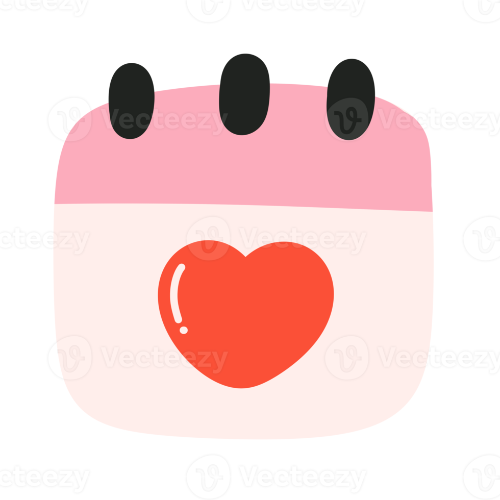 Kalender mit Valentinstag-Symbol. png