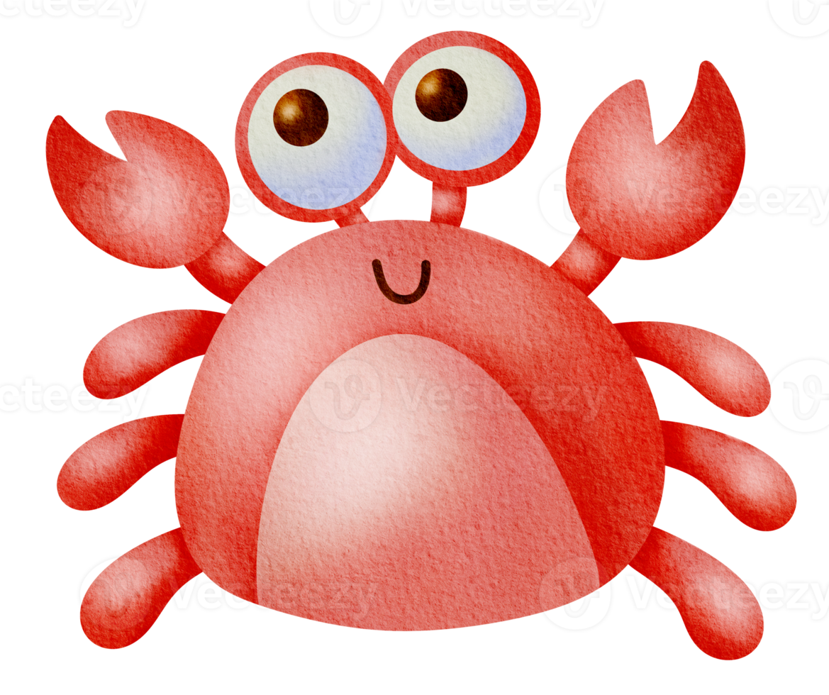 icône de crabe aquarelle png