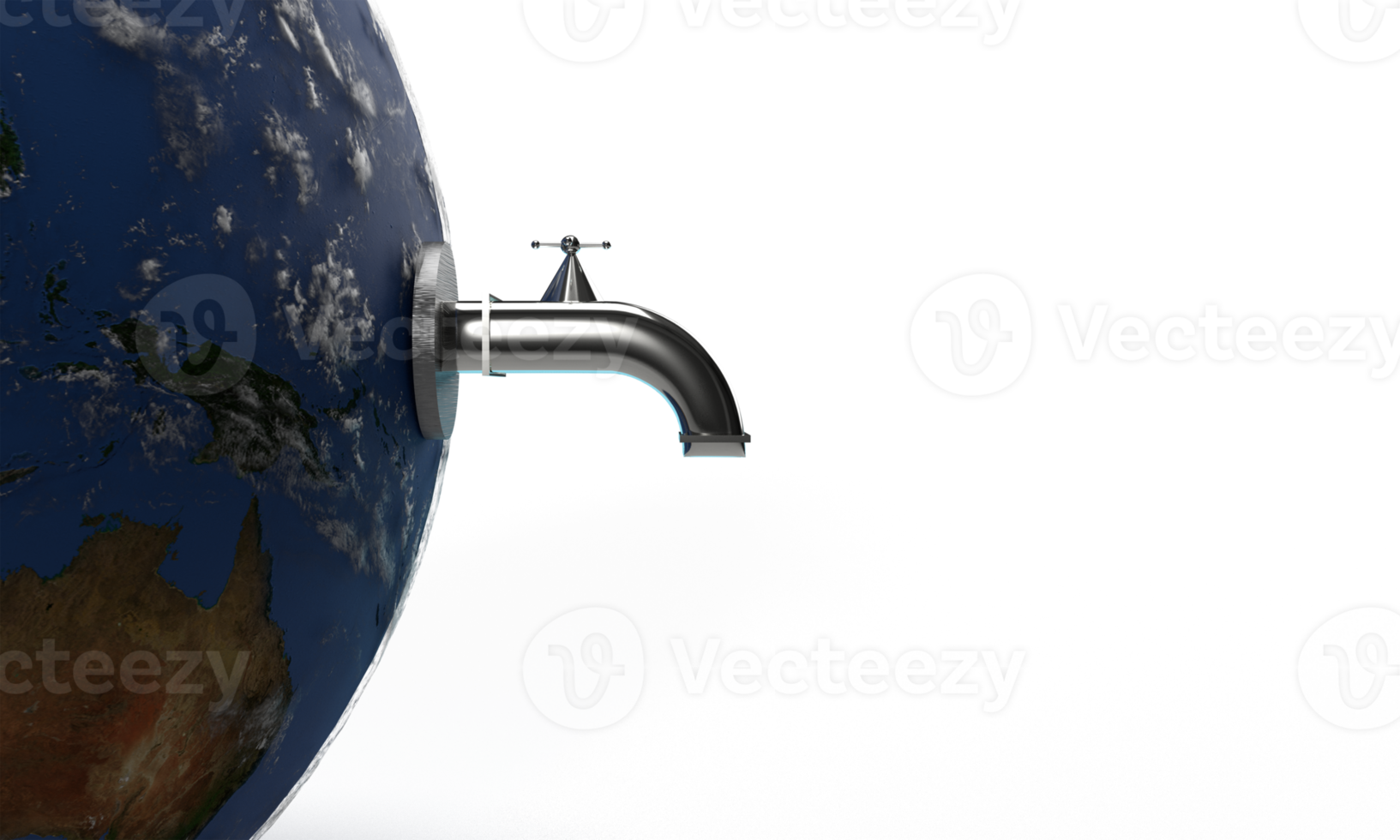 Earth world global planet tap steet copy space symbol decoration save water environment natural drop clean blue liquid ecology drink energy power map recycling life care protection drip.3d render png
