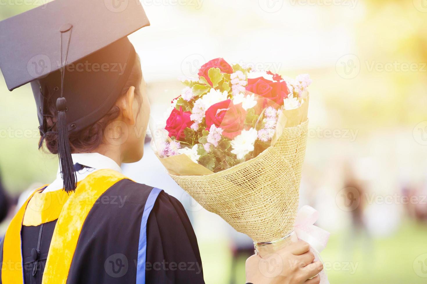 Group of Graduates during commencement. Concept education congratulation in University. Graduation Ceremony ,Congratulated the graduates in University during commencement. photo