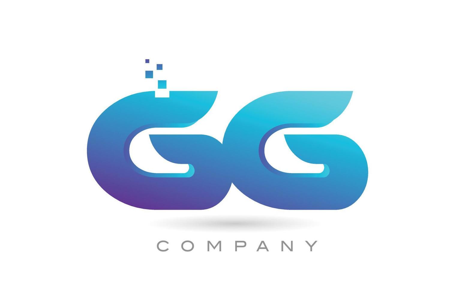 Diseño de combinación de iconos del logotipo de la letra del alfabeto gg. plantilla creativa para negocios y empresas. vector