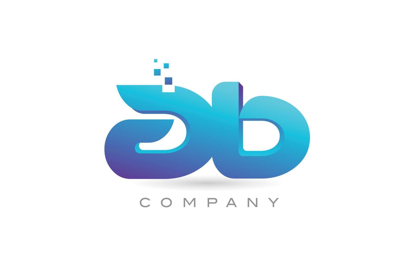 AB alphabet letter logo icon combination design. Creative template for business and company vector