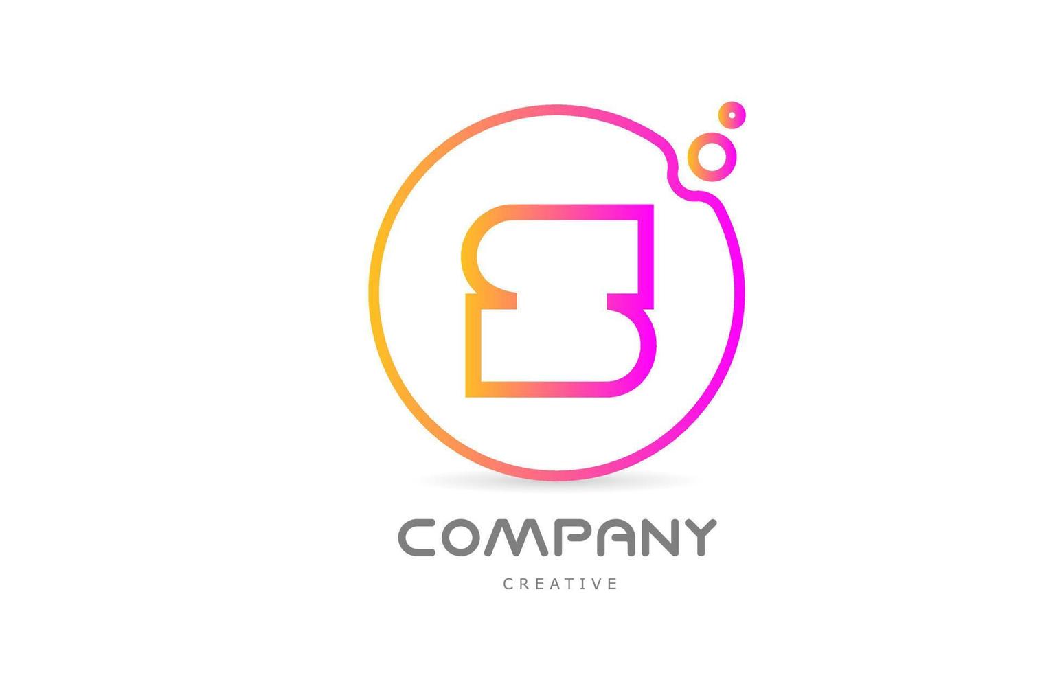 geometric S letter alphabet logo icon with circle and bubbles. Creative template for company and business vector