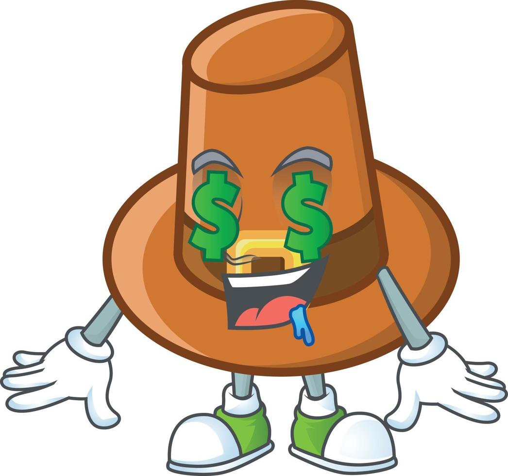 Brown Pilgrim Hat Vector