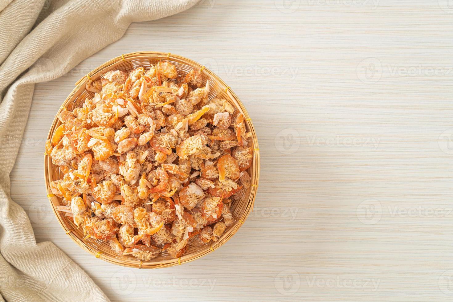 dried shrimps or dried salted prawn photo