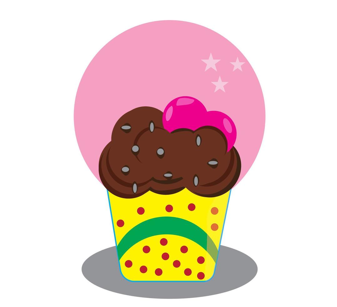 cup cake with many layers vector