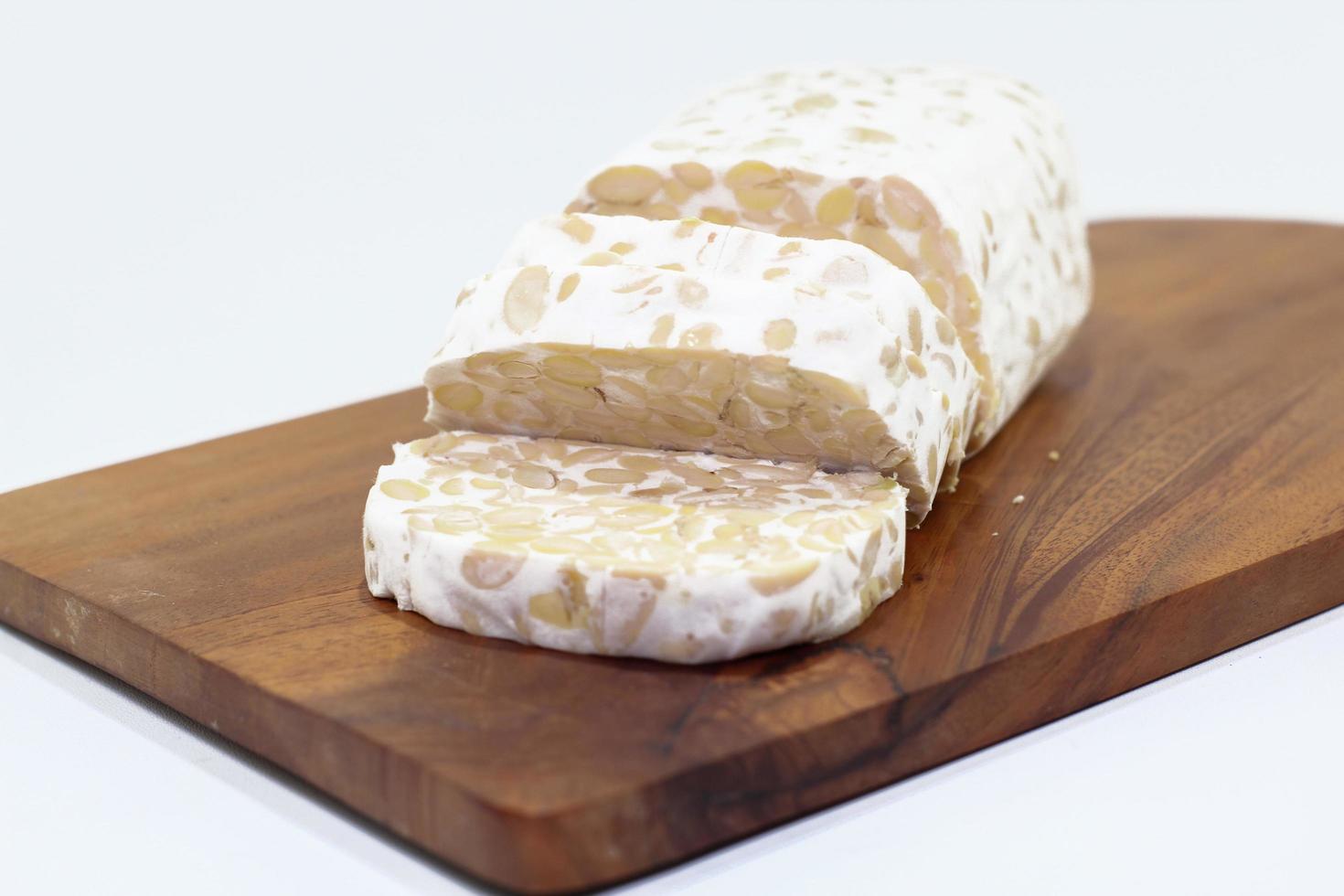 Tempeh or tempe is a traditional food from Indonesia made from soybeans or other ingredients that are processed through fermentation and is already popular in many countries. photo