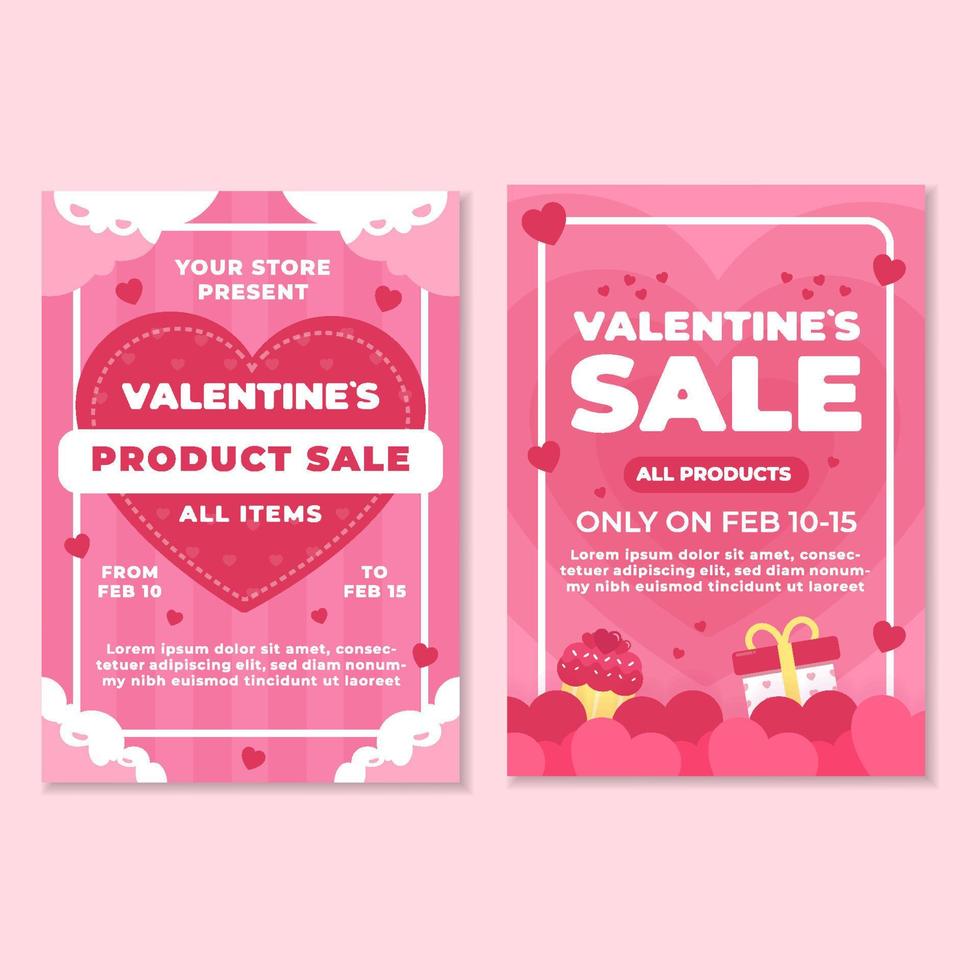Valentine Sale Poster vector